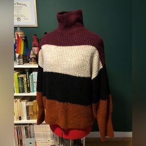 3/$30 Express Color Block Turtleneck Sweater